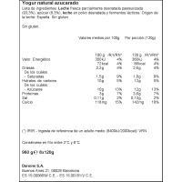 Yogur natural azucarado DANONE, pack 8x120 g