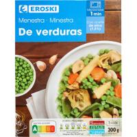 Menestra de verduras EROSKI, bandeja 300 g