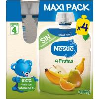 Bolsita 4 frutas NESTLÉ, pack 4x90 g