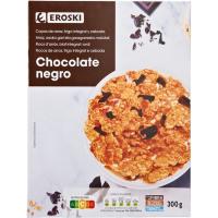 Copos integrales de chocolate EROSKI, caja 300 g