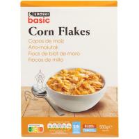 Corn flakes EROSKI basic, caja 500 g