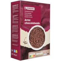 Cereales de arroz inflado chocolate EROSKI, caja 500 g