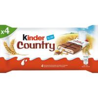 Barrita de chocolate T4 KINDER COUNTRY, paquete 94 g