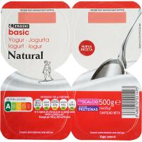 Yogur natural EROSKI BASIC, pack 4x125 g