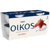 Yogur griego con fresa OIKOS, pack 4x110 g