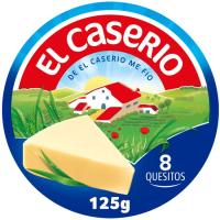 Queso fundido EL CASERÍO, 8 porciones, caja 125 g