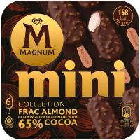 Helado mini frac de almendra MAGNUM, 6 uds., caja 276 g