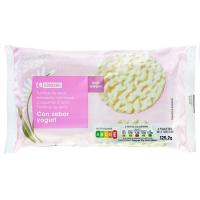 Tortita de arroz bañada sabor yogur EROSKI, paquete 125,5 g