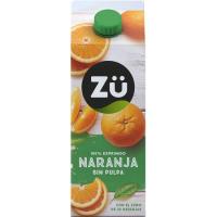 Zumo de naranja exprimida sin pulpa ZÜ, brik 1,75 litros
