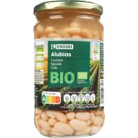 Alubia blanca cocida EROSKI BIO, frasco 400 g