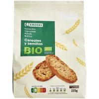 Panecillo de cereales-semillas EROSKI BIO, paquete 225 g
