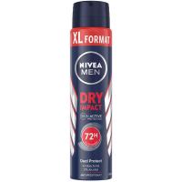 Desodorante para hombe dry impact NIVEA, spray 250 ml