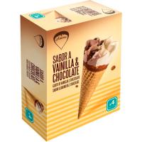 Cono de vainilla-chocolate AMARE, 4 uds, caja 260 g