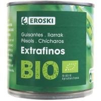 Guisante extrafino EROSKI BIO, lata 280 g