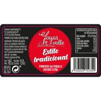 Pimiento de piquillo tradicional JOYAS DEL VALLE, frasco 175 g