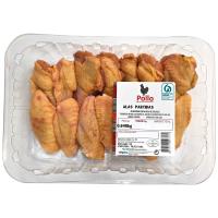 Alas partidas de pollo formato familiar EROSKI, bandeja aprox. 736 g