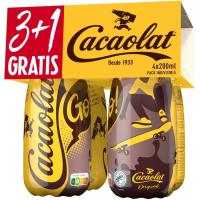 Batido de cacao CACAOLAT, pack botellín 3+1x200 ml