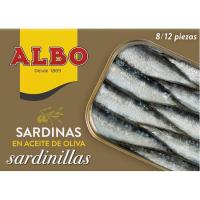 Sardinilla en aceite de oliva ALBO, lata 107 g