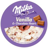 Helado de vainilla y chocolate MILKA, tarrina 480 ml