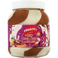 Crema de cacao 2 sabores PRANUTTI, frasco 750 g