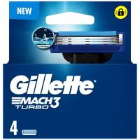 Cargador de afeitar GILLETTE Mach3 Turbo, pack 4 uds