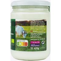 Yogur natural de leche de cabra EROSKI BIO, frasco 420 g