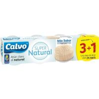 Atún claro super natural CALVO, pack 3+1x56 g