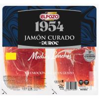 Jamón curado media loncha ELPOZO, pack 2x80 g