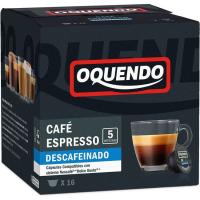 Café descafeinado compatible Dolce Gusto OQUENDO, caja 16 uds