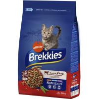 Alimento seco de buey-verdura-cereal gato BREKKIES, saco 3,5 kg