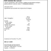 Kefir natural CASA GRANDE DE XANCEDA, botella 500 g