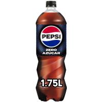 Refresco de cola sin azúcar PEPSI MAX, botella 1,75 litros