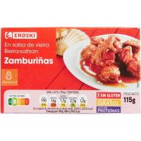 Zamburiña en salsa de vieira EROSKI, lata 115 g