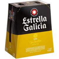 Cerveza sin gluten ESTRELLA GALICIA, pack botellín 6x25 cl