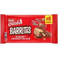 Chocolatina extrafino barritas NESTLÉ, paquete 108 g
