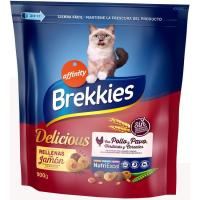 Alimento delicious de carne para gato BREKKIES, bolsa 900 g