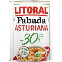 Fabada asturiana menos 30% sal y grasa LITORAL, lata 420 g