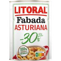 Fabada Asturiana menos 30% sal y grasa LITORAL, lata 420 g