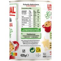 Fabada Asturiana menos 30% sal y grasa LITORAL, lata 420 g