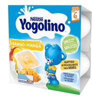 Yogolino de mango sin azúcar añadido NESTLÉ, pack 4x100 g