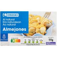 Almejones al natural EROSKI, lata 63 g