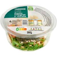 Ensalada de pasta integral y rúcula EROSKI, bowl 280 g