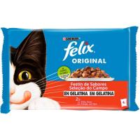 Selección de carnes en gelatina FÉLIX ORIGINAL, pack 4x85 g