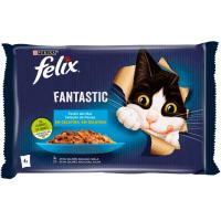 Alimento para gato Festin de mar FELIX FANTASTIC, pack 4x85 g