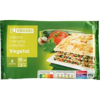 Lasaña vegetal EROSKI, bandeja 450 g