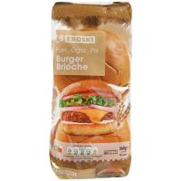 Pan burger brioche EROSKI, 4 uds, paquete 340 g