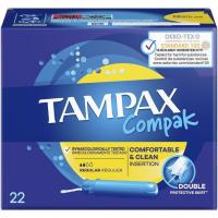 Tampón superplus TAMPAX COMPAK, caja 18 uds
