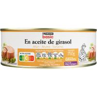 Atún en aceite girasol EROSKI BASIC, lata 750 g