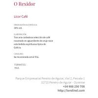 Licor de café descafeinado O REXIDOR, botella 70 cl