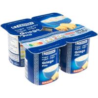 Yogur griego sabor piña EROSKI, pack 4x125 g